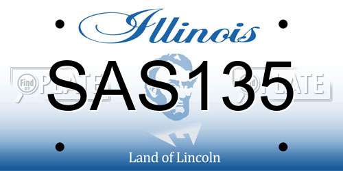SAS135 Illinois License Plate