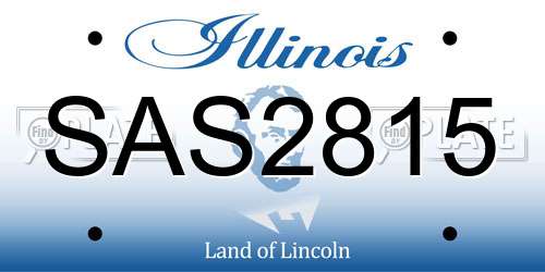 SAS2815 Illinois License Plate