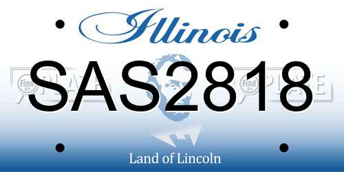 SAS2818 Illinois License Plate