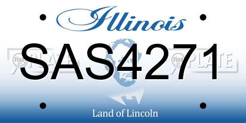 SAS4271 Illinois License Plate
