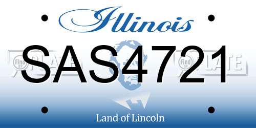 SAS4721 Illinois License Plate