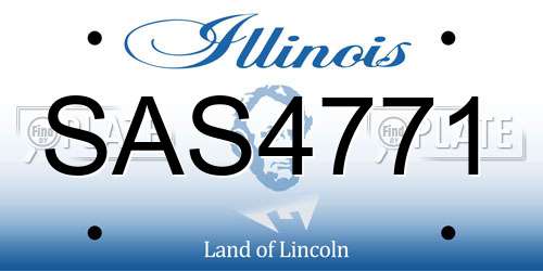 SAS4771 Illinois License Plate