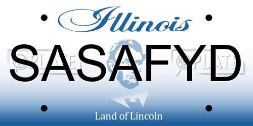 SASAFYD Illinois License Plate