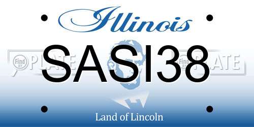 SASI38 Illinois License Plate
