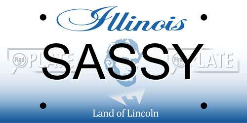 SASSY Illinois License Plate