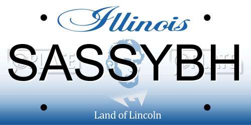 SASSYBH Illinois License Plate
