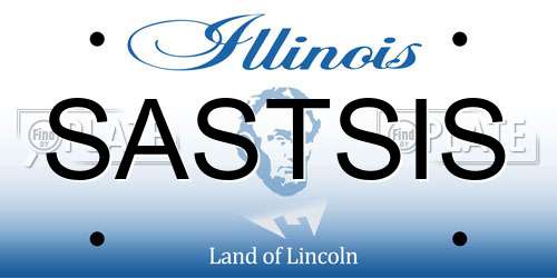 SASTSIS Illinois License Plate