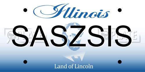 SASZSIS Illinois License Plate