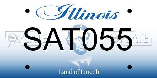 SAT055 Illinois License Plate