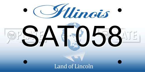 SAT058 Illinois License Plate