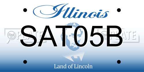 SAT05B Illinois License Plate