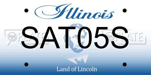 SAT05S Illinois License Plate