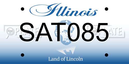 SAT085 Illinois License Plate