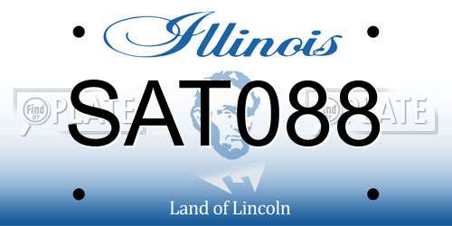 SAT088 Illinois License Plate