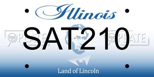 SAT210 Illinois License Plate