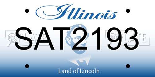 SAT2193 Illinois License Plate