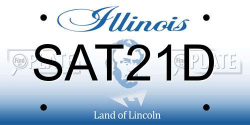 SAT21D Illinois License Plate