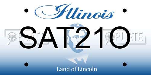 SAT21O Illinois License Plate