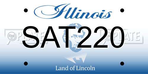 SAT220 Illinois License Plate