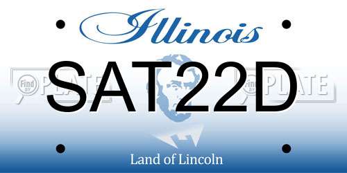 SAT22D Illinois License Plate