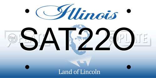 SAT22O Illinois License Plate