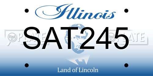 SAT245 Illinois License Plate