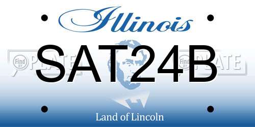 SAT24B Illinois License Plate