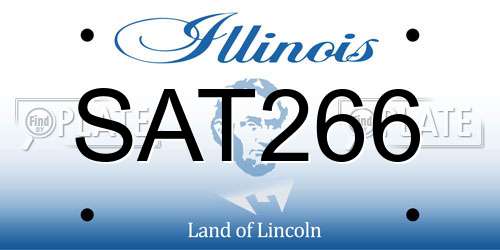 SAT266 Illinois License Plate