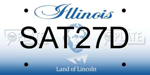 SAT27D Illinois License Plate