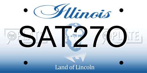 SAT27O Illinois License Plate
