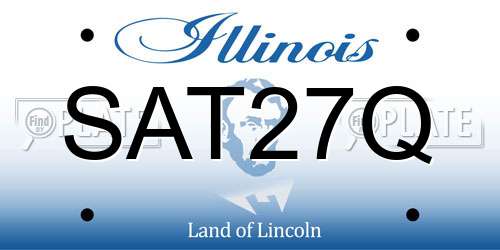 SAT27Q Illinois License Plate