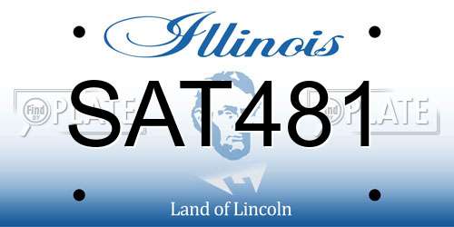 SAT481 Illinois License Plate