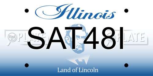 SAT48I Illinois License Plate