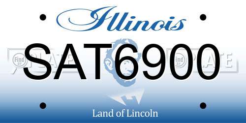 SAT6900 Illinois License Plate