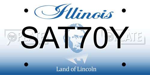 SAT70Y Illinois License Plate