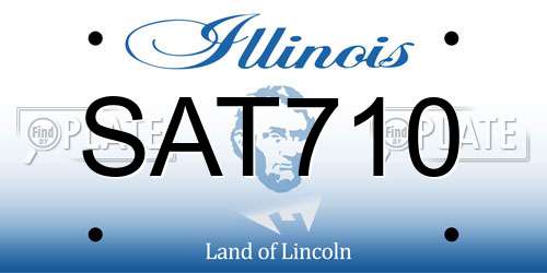 SAT710 Illinois License Plate