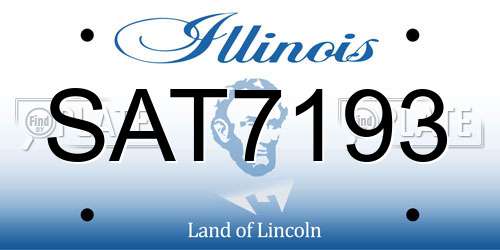 SAT7193 Illinois License Plate