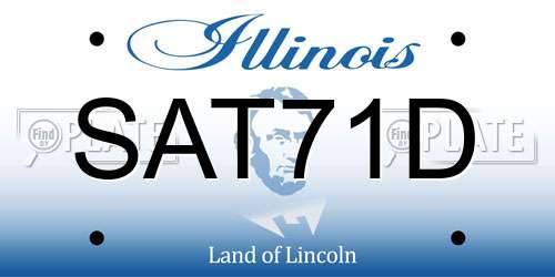 SAT71D Illinois License Plate