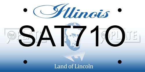 SAT71O Illinois License Plate