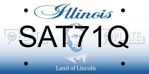 SAT71Q Illinois License Plate