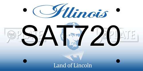 SAT720 Illinois License Plate