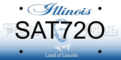 SAT72O Illinois License Plate