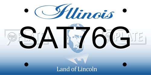 SAT76G Illinois License Plate