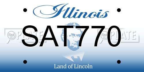 SAT770 Illinois License Plate