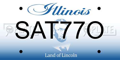 SAT77O Illinois License Plate