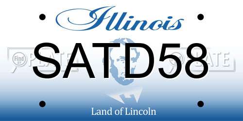 SATD58 Illinois License Plate