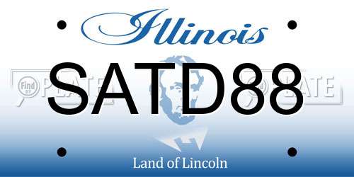 SATD88 Illinois License Plate