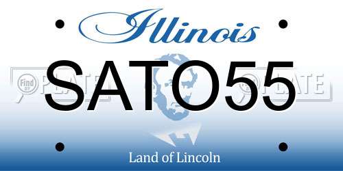 SATO55 Illinois License Plate