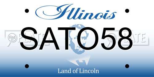 SATO58 Illinois License Plate