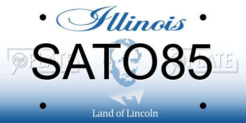 SATO85 Illinois License Plate